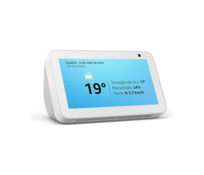 Echo Show 5 preto para cozinha inteligente