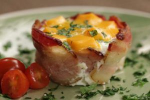 Receita de cupcake de bacon
