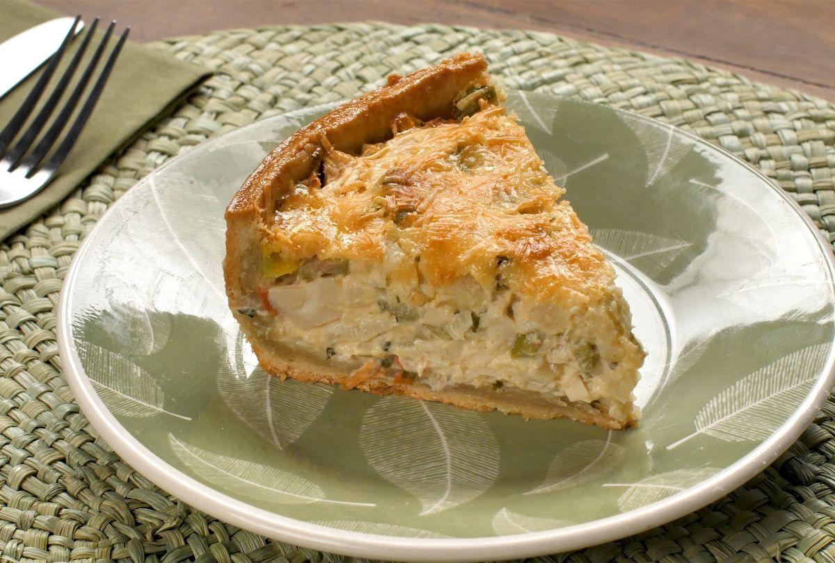 Torta de palmito com requeijão