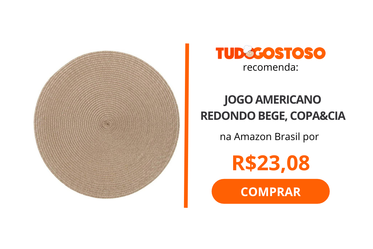 Jogo americano redondo conjunto de 6 para mesa de cozinha mar