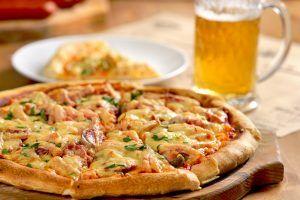 Massa de pizza feita com cerveja