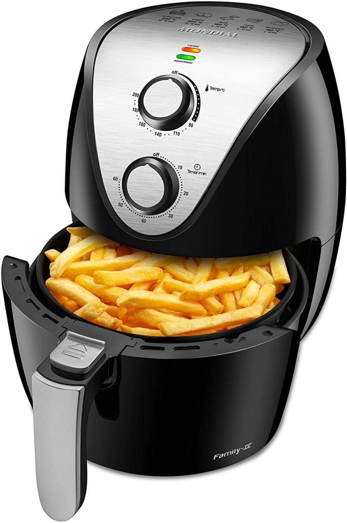 Fritadeira Airfryer Eletrica Sem Óleo Panela Grande 4l 1500w Cor Vermelho  Voltagem 110v